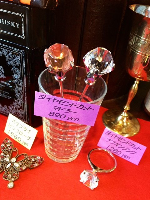 ♪入荷!ダイアモンドカット マドラー/ナプキンリング♪