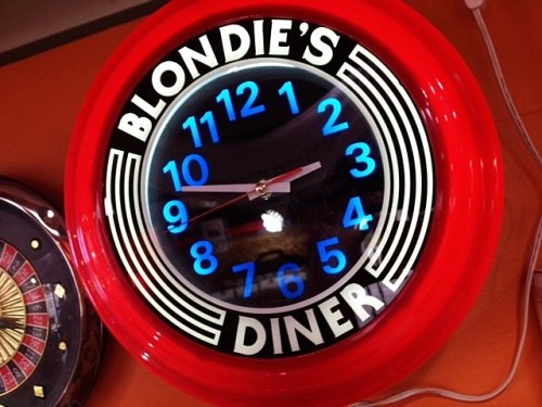 ♪入荷！ＢＬＯＮＤＩＥ’Ｓ ＤＩＮＥＲ ネオンクロック♪