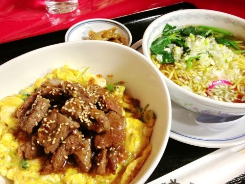 清水町「中華料理 四川」さんで「十勝清水牛玉ステーキ丼」