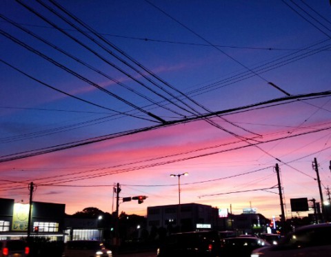 昨日の夕焼け空