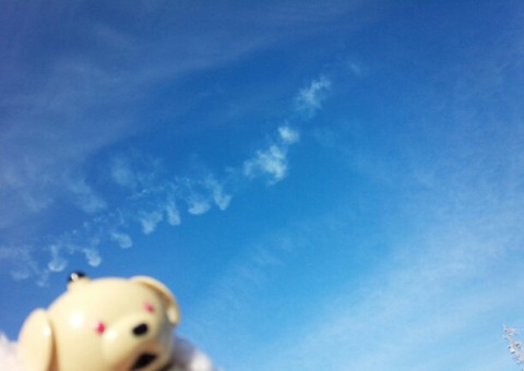 白い飛行機が