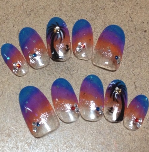 オーダーチップ　３色グラデーション。