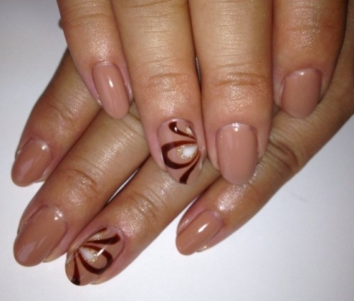 チョコレートのようなウォーターマーブル。