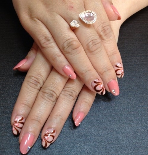 ウォーターマーブル風デザイン。