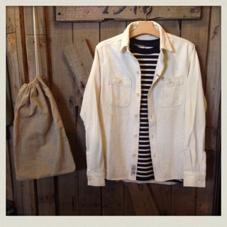 無地ヘビーネルシャツ　オフホワイト入荷！！
