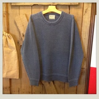 インディゴ染めコットンニット入荷！