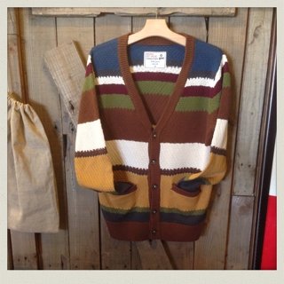 パネルボーダーカーディガン入荷！！