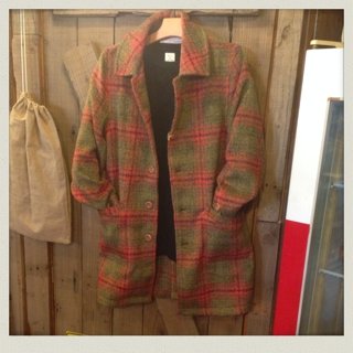 チェックステンカラーコート入荷！！