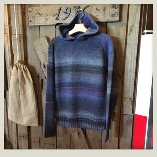 ウールボーダーニットパーカー入荷！！