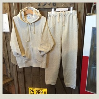 スウェットZIPパーカー＆パンツ入荷！！