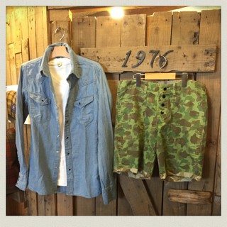 デニムシャツ&カモショーツ!!