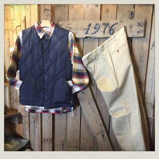 インナーダウンベスト&チノパン!!