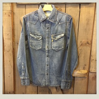 HOUSTON デニムウエスタンシャツ入荷!!