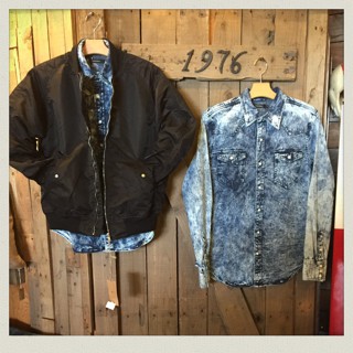 ケミカルウォッシュ加工デニムシャツ入荷!!