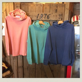 後染め加工パーカー入荷!!