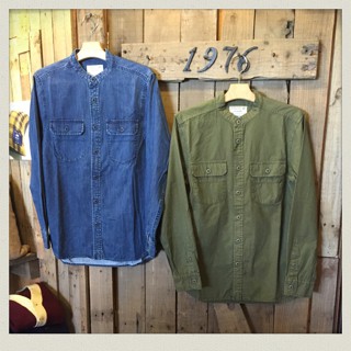 スタンドカラーシャツ入荷!!