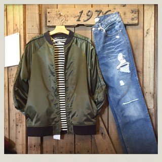 Audience ヴィンテージナイロンツイルMA-1スカJKT!!