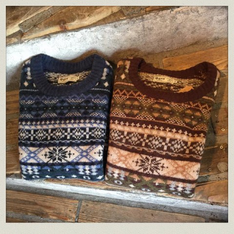 grn シェットランドウールニットセーター入荷!!