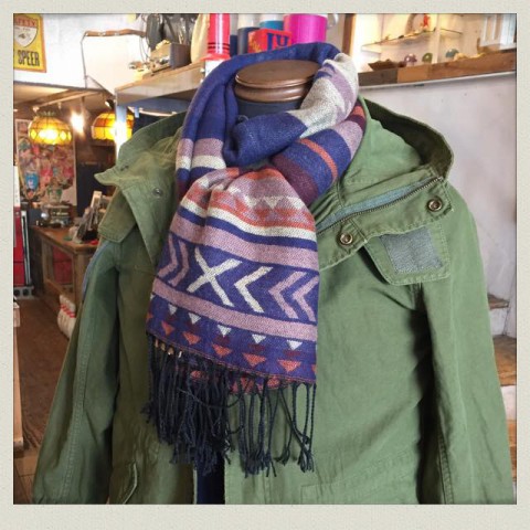 ネイティブ柄ショールマフラー入荷!!