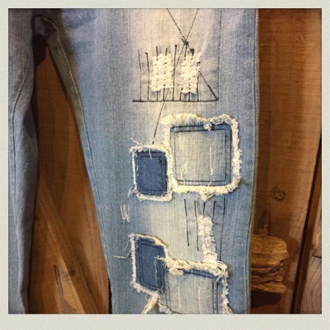 カットデニムリメイクパンツ入荷!!