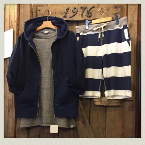 インディゴ染めZIPパーカー&ショーツ入荷!!