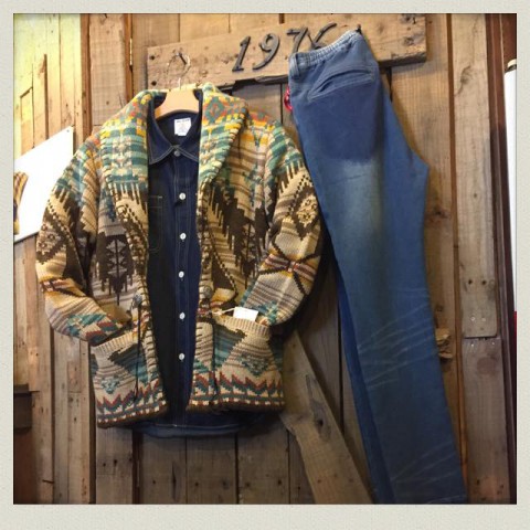 ANTI BALLISTIC ネイティブ柄ショールカラーカーディガン入荷!!
