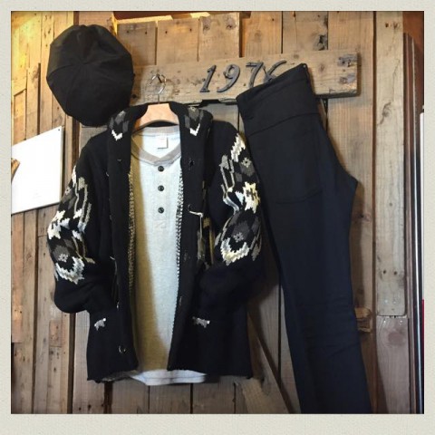 ANTI BALLISTIC ネイティブ柄ショールカラーカーディガン入荷!!