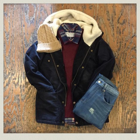 grn ボアフードカバーオール入荷!!