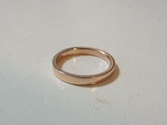 生徒さんの作品 ピンクゴールドのリング