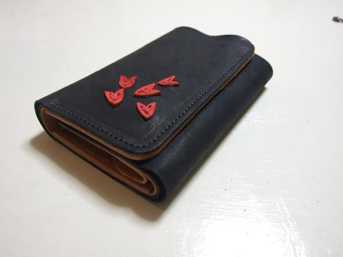 オーダーメイド　桜舞う３つ折り財布