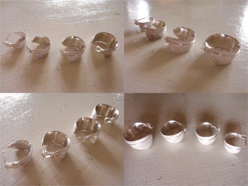 フェザーリングとピアス　商品になるため羽ばたきます