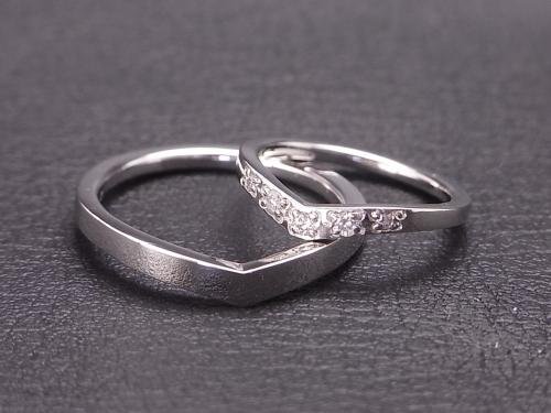 オーダーメイド　pt950　×　ダイヤモンド　結婚指輪