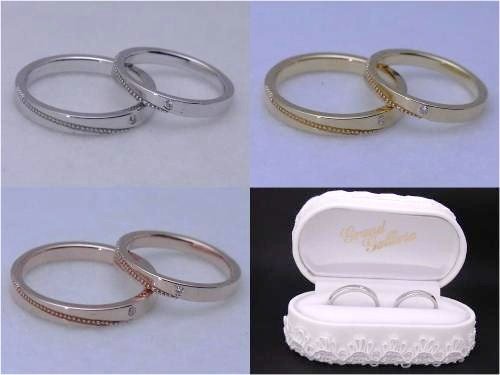 新作! 結婚指輪 pt900 K18YG K18PG K18WG