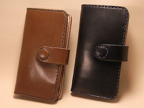 オーダーメイド 手帳型アイフォン6ケース サドルレザー