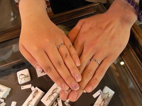 ご夫婦手作りの結婚指輪^^