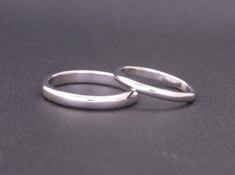 オーダーメイド!シンプルな甲丸のプラチナ結婚指輪!