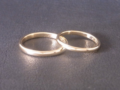 オーダーメイド! K18YG 甲丸リング 結婚指輪!!