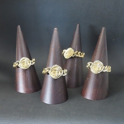 オーダーメイド! 真鍮製の黄色い薔薇の指輪
