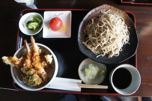 石臼そば三国さんの天丼セット（冷そば）