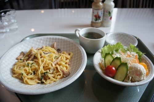 アイス工房ドリームさんのたらこ・きのこパスタ（上士幌町）