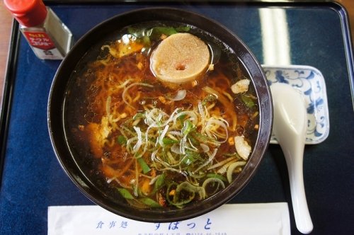 鹿追町・食事処すぽっとさんの特製ラーメン