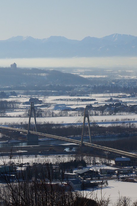 十勝が丘展望台からの冬景色