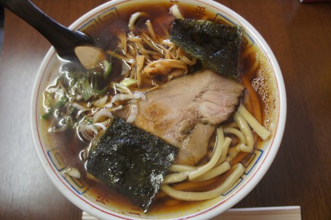 芽室町・三平芽室坂の上店さんの極太ラーメン