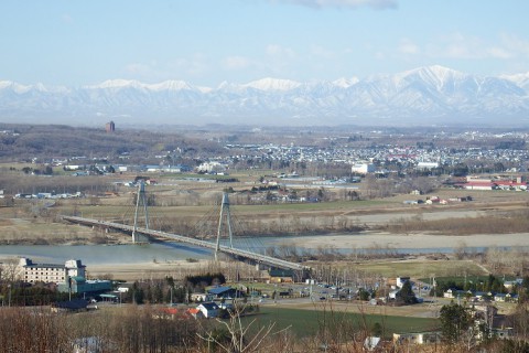 いつもの十勝が丘展望台から