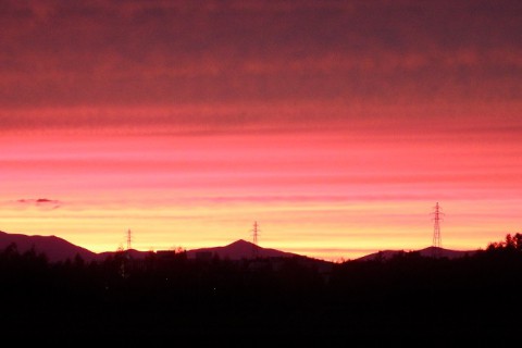 昨日は夕焼けが綺麗でした~♪