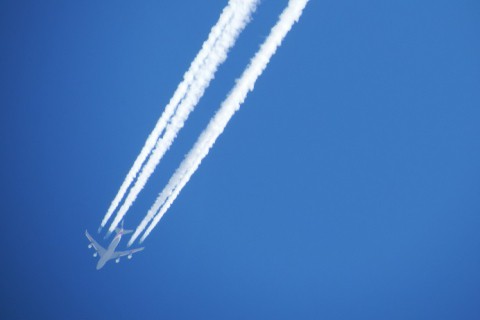 十勝晴れ&アッ!飛行機雲～♪