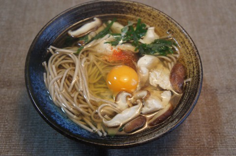 カシワ月見そば