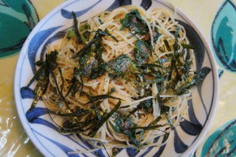 食いしん坊主亭のギョウジャニンニクパスタ