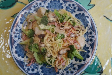 ブロッコリーとホタテのパスタ