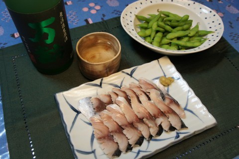 万齢純米吟醸&〆鯖